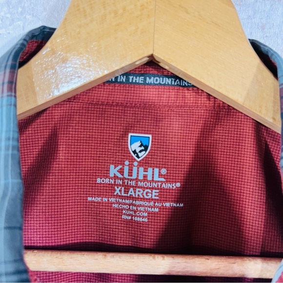 Kuhl Response Short Sleeve  Button Down Shirt in Plaid Size XL - Picture 5 of 9